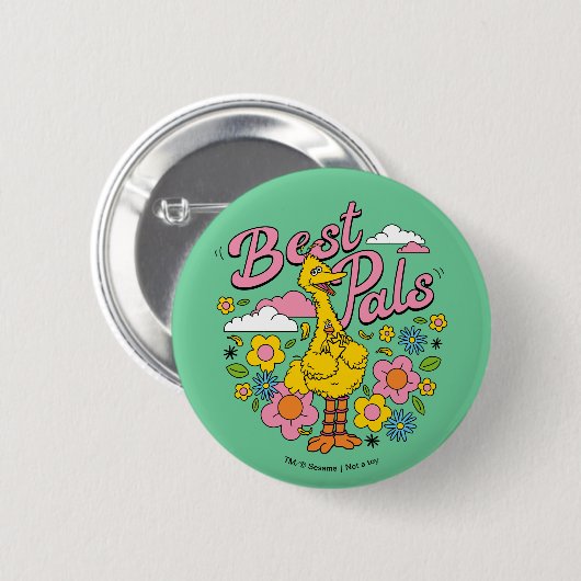 Sesamstraße | Best Yellow Bird Pals Button (Vorne & Hinten)