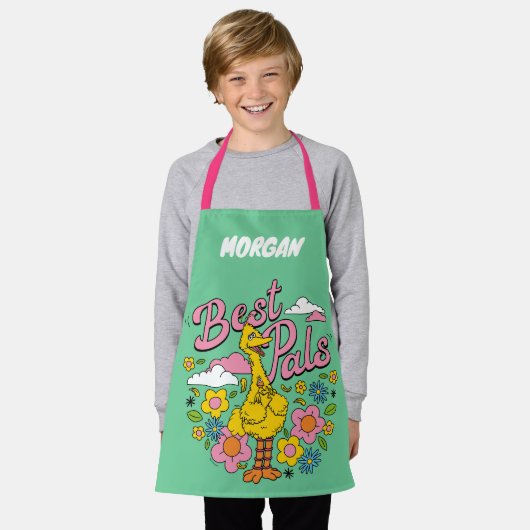 Sesamstraße | Best Yellow Bird Pals | Name hinzufü Schürze (Getragen)