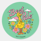 Sesamstraße | Best Yellow Bird Pals Runder Aufkleber (Vorderseite)