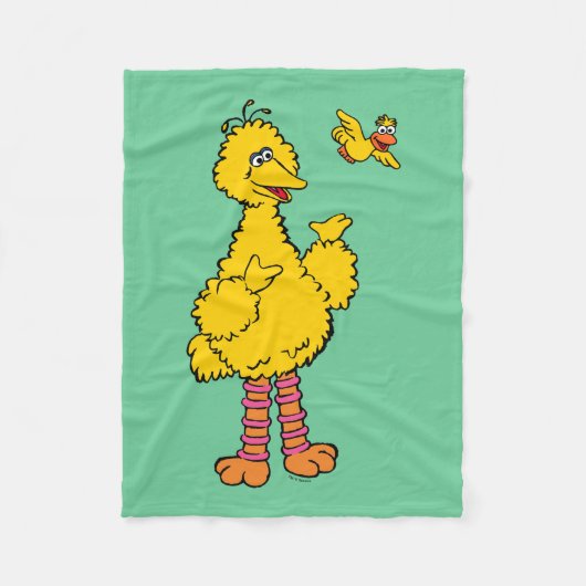 Sesamstraße | Big Bird & Little Bird Fleecedecke (Vorderseite)