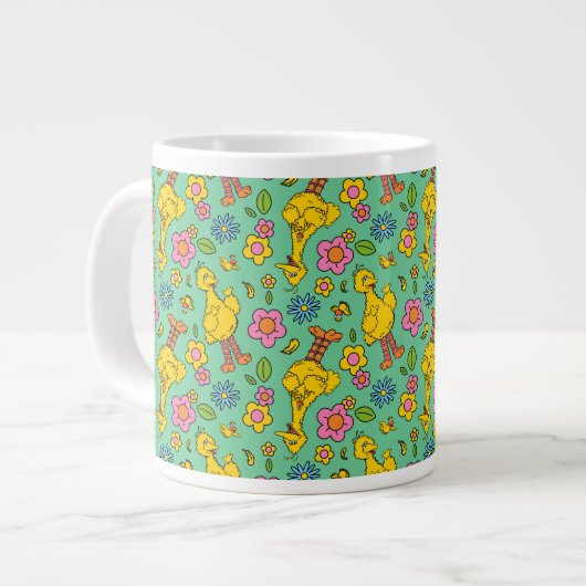 Sesamstraße | Big Bird & Little Bird Muster Jumbo-Tasse (Vorderseite Links)