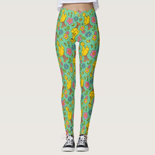 Sesamstraße | Big Bird & Little Bird Muster Leggings (Vorderseite)