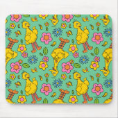 Sesamstraße | Big Bird & Little Bird Muster Mousepad (Vorne)