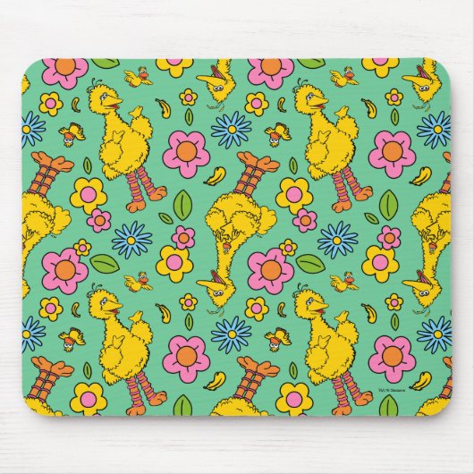 Sesamstraße | Big Bird & Little Bird Muster Mousepad (Vorne)