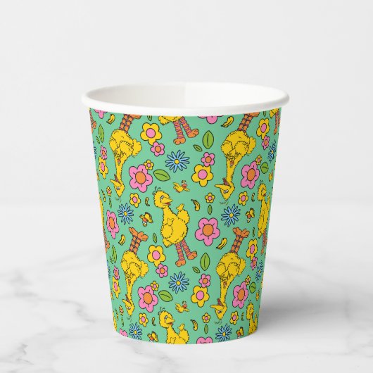 Sesamstraße | Big Bird & Little Bird Muster Pappbecher (Links)