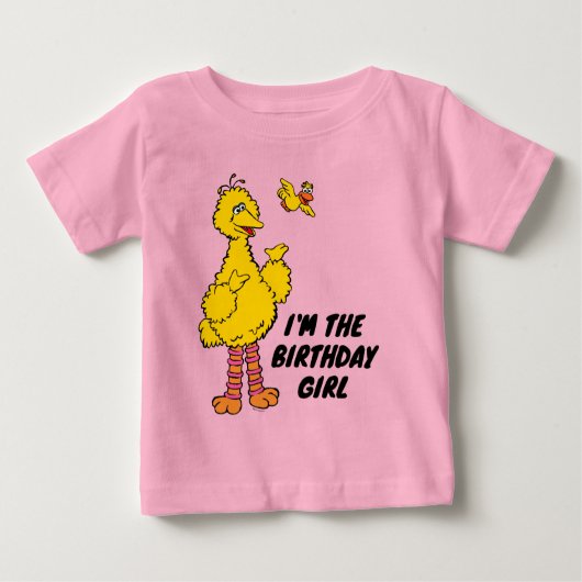 Sesamstraße | Big Bird & Little Bird zum Geburtsta Baby T-shirt (Vorderseite)