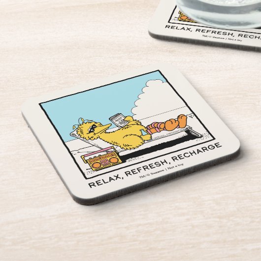 Sesamstraße | Big Bird Relax Relax Relax Getränkeuntersetzer (Linke Seite)