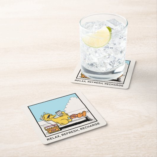 Sesamstraße | Big Bird Relax Relax Relax Rechteckiger Pappuntersetzer (Vor Ort)