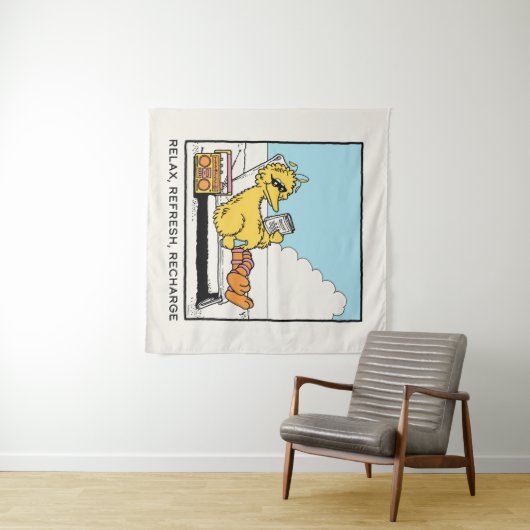 Sesamstraße | Big Bird Relax Relax Relax Wandteppich (Beispiel (Horizontal))