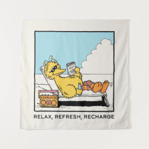 Sesamstraße Big Bird Relax Relax Relax Wandteppich