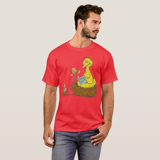 Sesamstraße Big Bird und Little Bird Reading Gigs T-Shirt (Vorne ganz)
