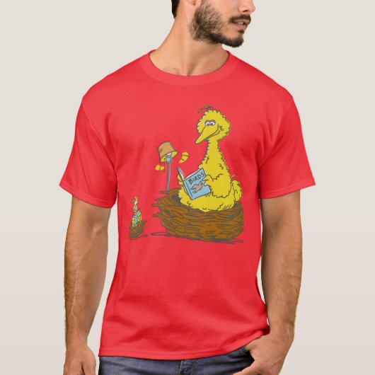 Sesamstraße Big Bird und Little Bird Reading Gigs T-Shirt (Vorderseite)