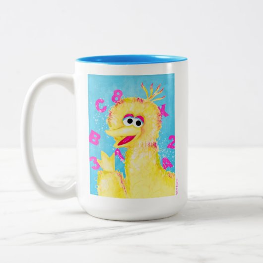 Sesamstraße | Big Bird Waving Zweifarbige Tasse (Links)