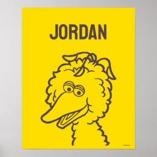 Sesamstraße Bird Bird Bright Name hinzufügen Poster