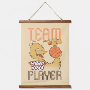 Sesamstraße Bird Bird Team Player Wandteppich Mit Holzrahmen