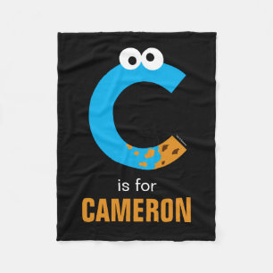 Sesamstraße C ist für Cookie Monster Fleecedecke