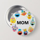 Sesamstraße Confetti Birthday Child's Mama Button (Vorne & Hinten)