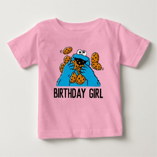 Sesamstraße | Cookie Monster 1. Geburtstag Baby T-shirt (Vorderseite)