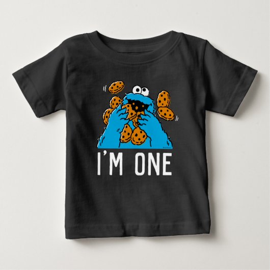 Sesamstraße | Cookie Monster 1. Geburtstag Baby T-shirt (Vorderseite)