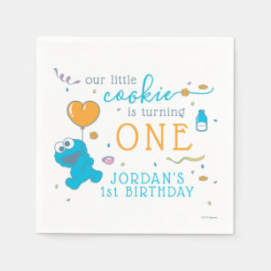 Sesamstraße   Cookie Monster 1. Geburtstag  Serviette