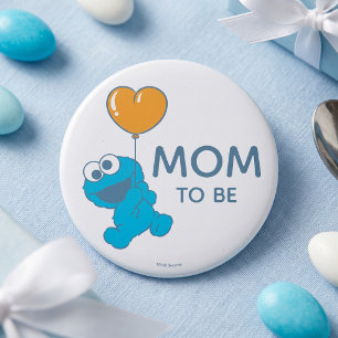 Sesamstraße   Cookie Monster Baby Dusche Mama Button