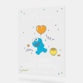 Sesamstraße | Cookie Monster Baby Dusche Willkomme Acrylschild (Winkel)