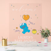 Sesamstraße | Cookie Monster Baby Dusche Willkomme Acrylschild (Hochzeit)