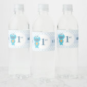 Sesamstraße | Cookie Monster Baby Geburtstag Wasserflaschenetikett (Flaschen)