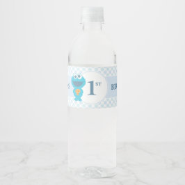 Sesamstraße | Cookie Monster Baby Geburtstag Wasserflaschenetikett