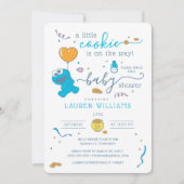 Sesamstraße | Cookie Monster Babydusche Einladung (Vorderseite)