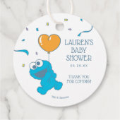 Sesamstraße | Cookie Monster Babydusche Geschenkanhänger (Rückseite)