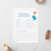 Sesamstraße | Cookie Monster Babydusche Mitteilungskarte (Vorderseite/Rückseite Beispiel)