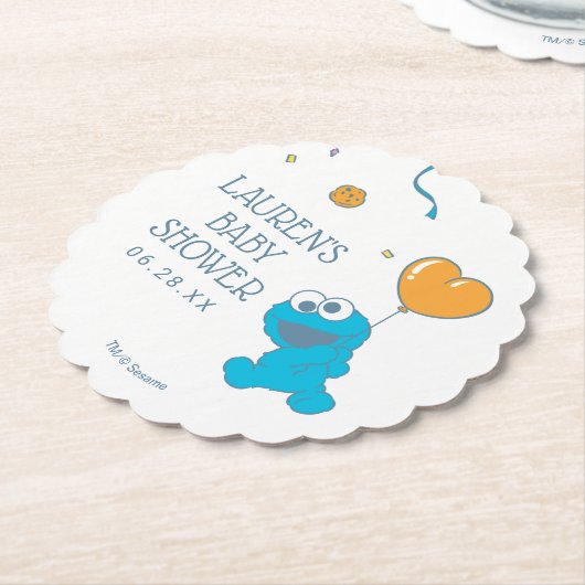 Sesamstraße | Cookie Monster Babydusche Untersetzer (angewinkelt)