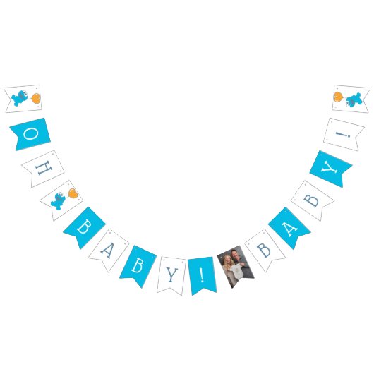 Sesamstraße | Cookie Monster Babydusche Wimpelkette (Alle)