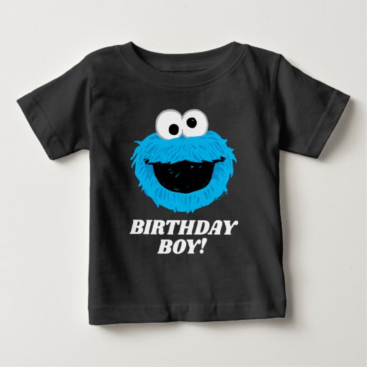 Sesamstraße | Cookie Monster - Birthday Boy Baby T-shirt (Vorderseite)