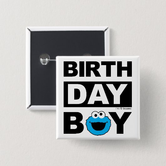 Sesamstraße | Cookie Monster - Birthday Boy Button (Vorne & Hinten)