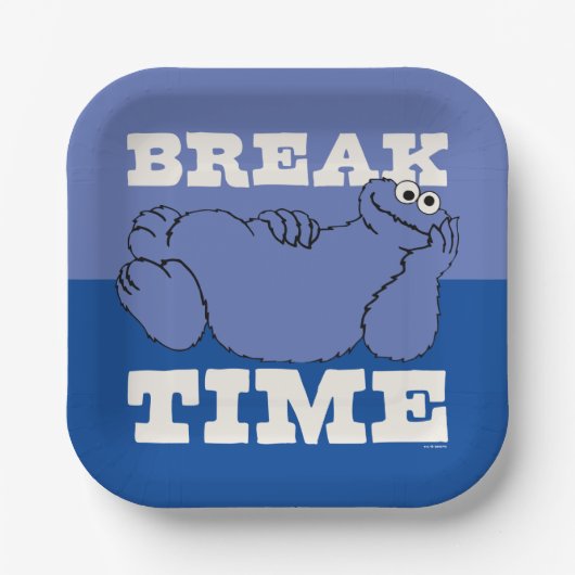 Sesamstraße | Cookie Monster Break Time Pappteller (Vorderseite)