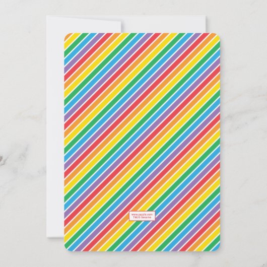 Sesamstraße | Cookie Monster Chalkboard Geburtstag Einladung (Rückseite)