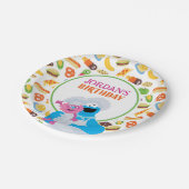 Sesamstraße Cookie Monster Feinschmecker Truck Pappteller (Schrägansicht)