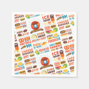 Sesamstraße Cookie Monster Feinschmecker Truck Serviette