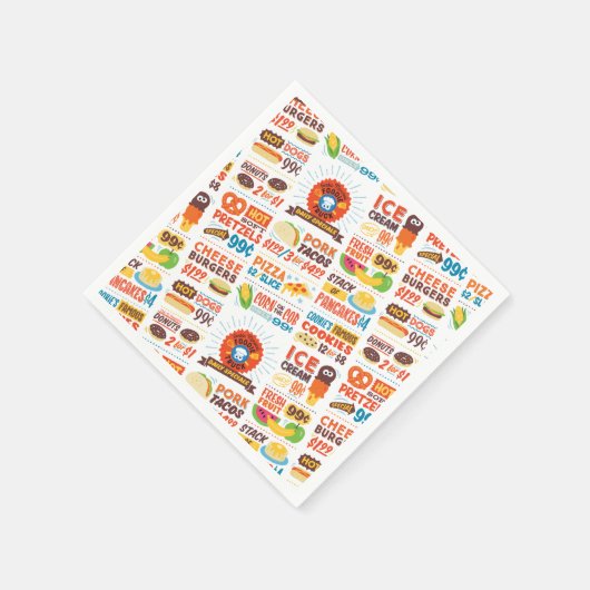 Sesamstraße Cookie Monster Feinschmecker Truck Serviette (Ecke)