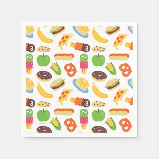 Sesamstraße Cookie Monster Feinschmecker Truck Serviette (Vorderseite)