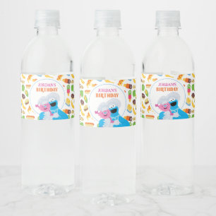 Sesamstraße Cookie Monster Feinschmecker Truck Wasserflaschenetikett