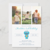 Sesamstraße | Cookie Monster Geburtstag Einladung (Vorderseite)