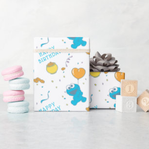 Sesamstraße Cookie Monster Geburtstag Geschenkpapier