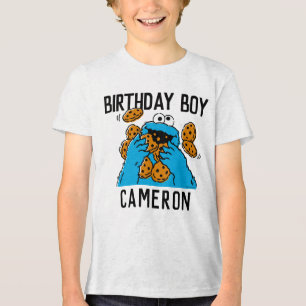 Sesamstraße   Cookie Monster Geburtstag Tri-Blend Shirt