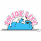 Sesamstraße | Cookie Monster Genießen Sie das Lebe Aufkleber (Vorderseite)