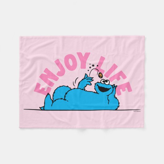Sesamstraße | Cookie Monster Genießen Sie das Lebe Fleecedecke (Vorderseite (Horizontal))