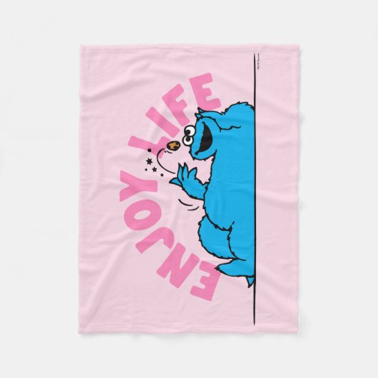 Sesamstraße | Cookie Monster Genießen Sie das Lebe Fleecedecke (Vorderseite)