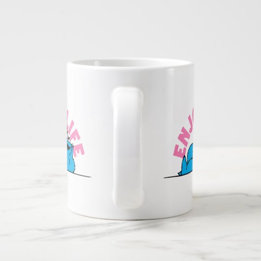 Sesamstraße | Cookie Monster Genießen Sie das Lebe Jumbo-Tasse (Rückseite)